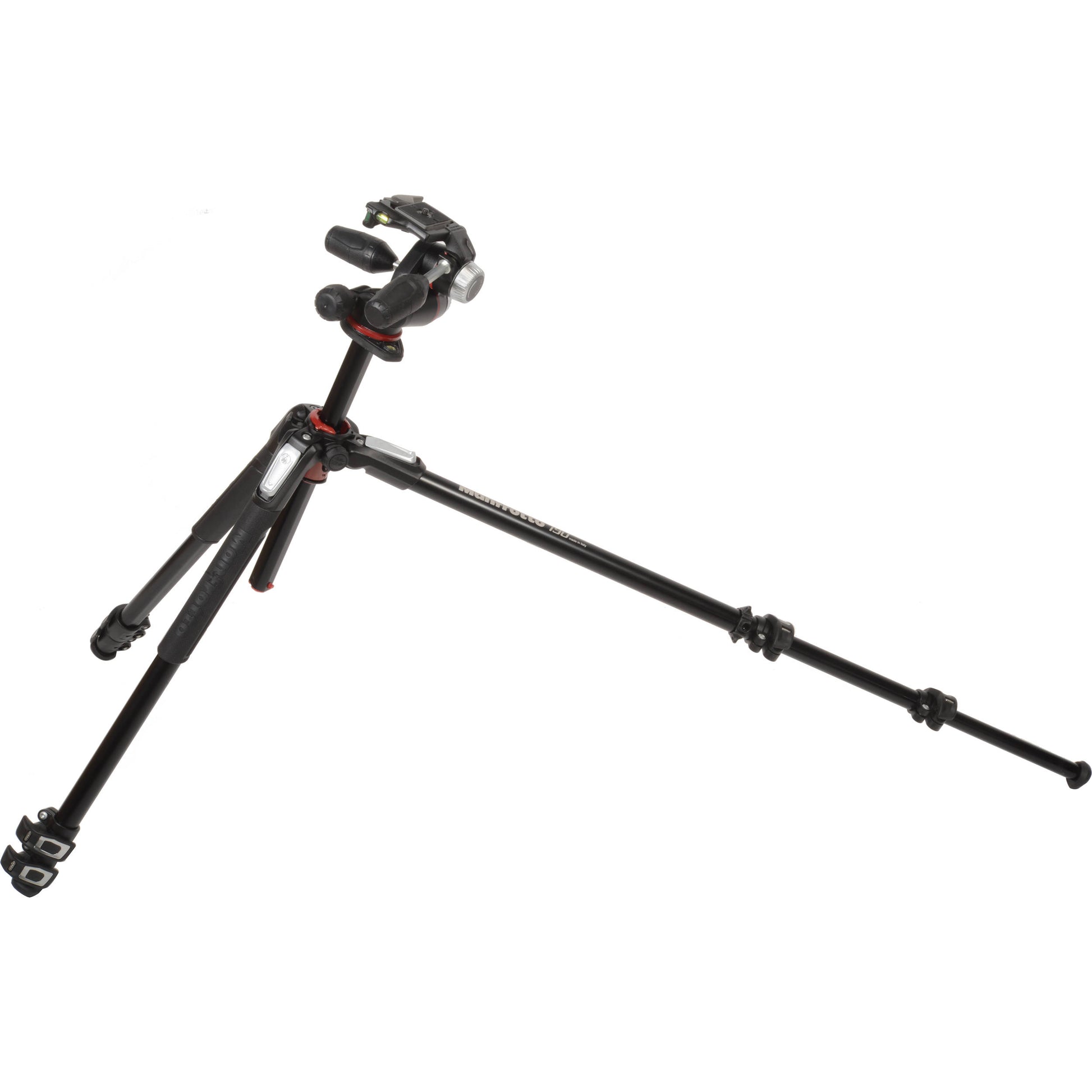 Manfrotto 190XPRO3 tripod with 90° column and quick-lock legs.
