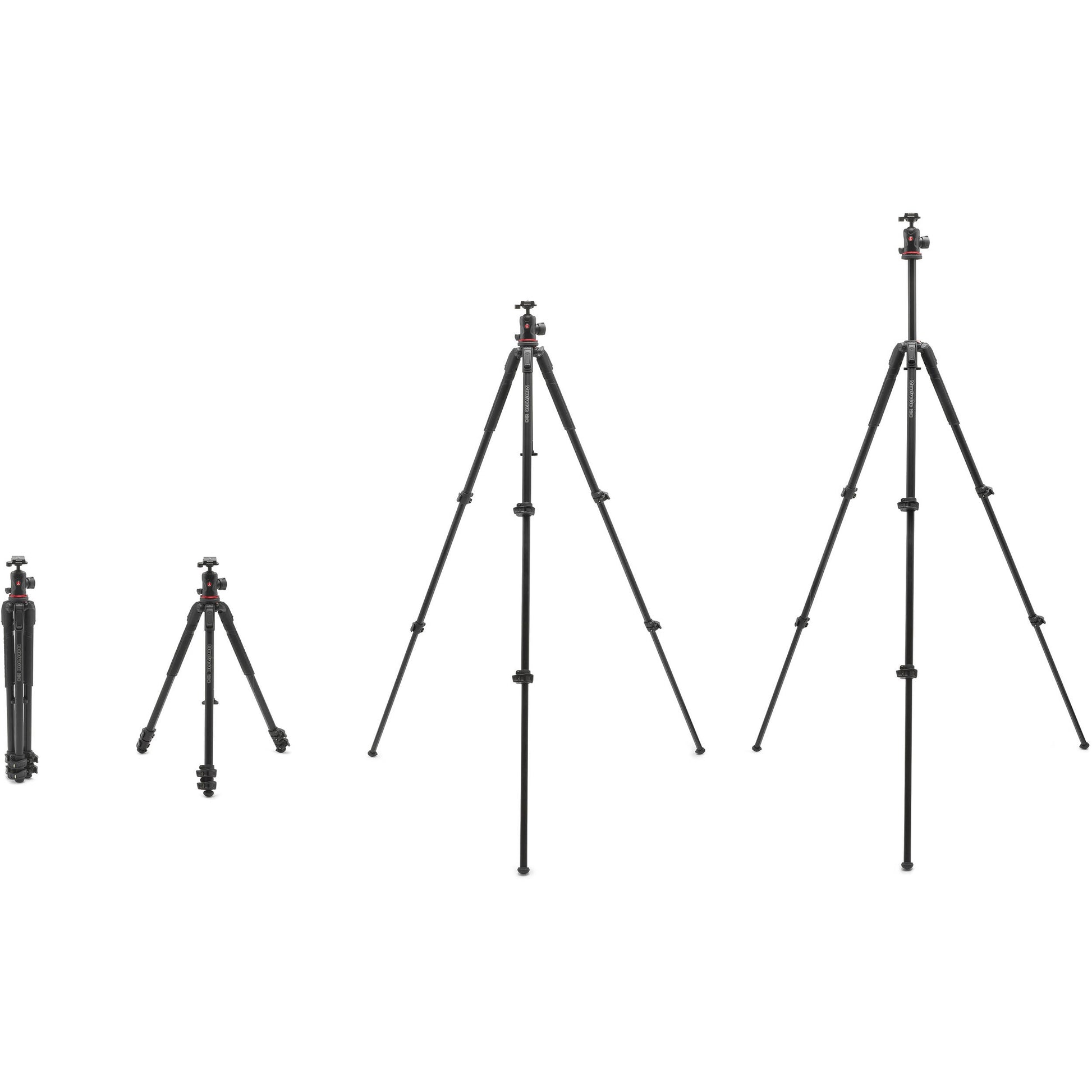 Manfrotto 190X AS aluminium tripod with 496 centre ball head for mirrorless cameras in black.