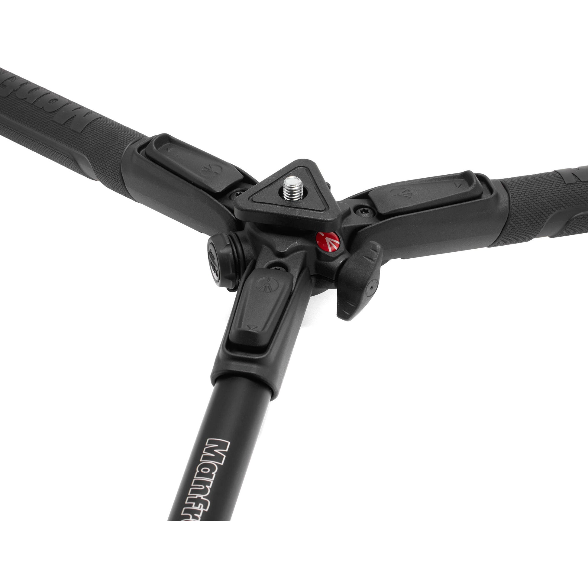 Manfrotto 190X AS aluminium tripod with 496 centre ball head for mirrorless cameras in black.