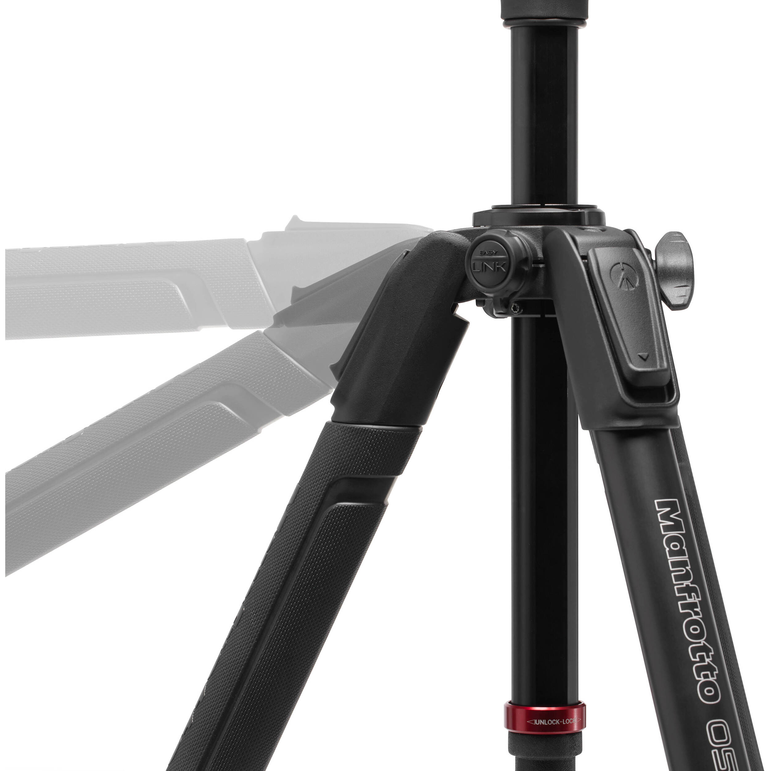 Manfrotto 3-Section 055 Aluminium Video Tripod with 502 Fluid Head, showing tripod legs, fluid head, and accessory mounts.