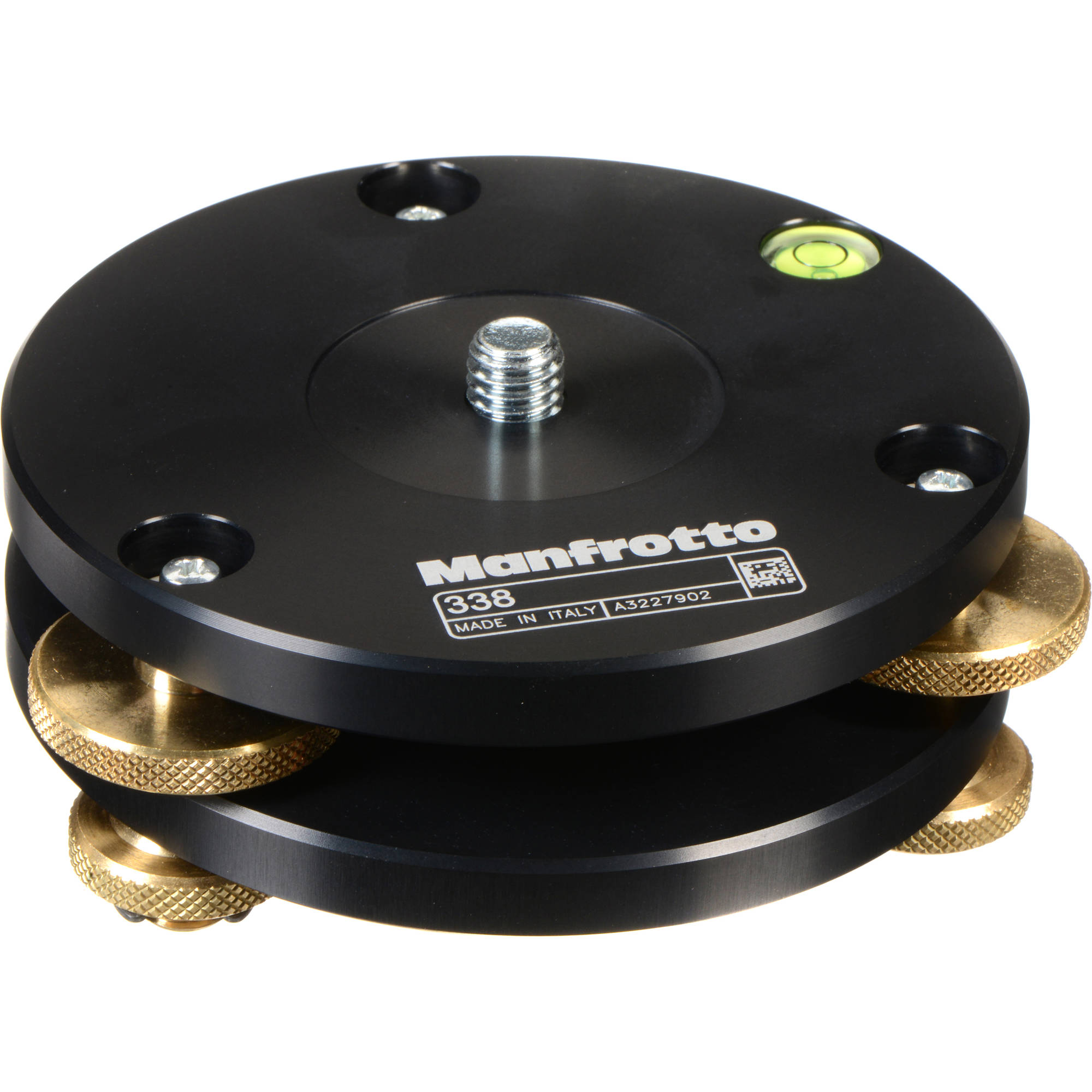The 338 Levelling Base ensures precise, stable, and perfectly level shots with fine adjustments, a built-in spirit level, and broad compatibility for tripods.