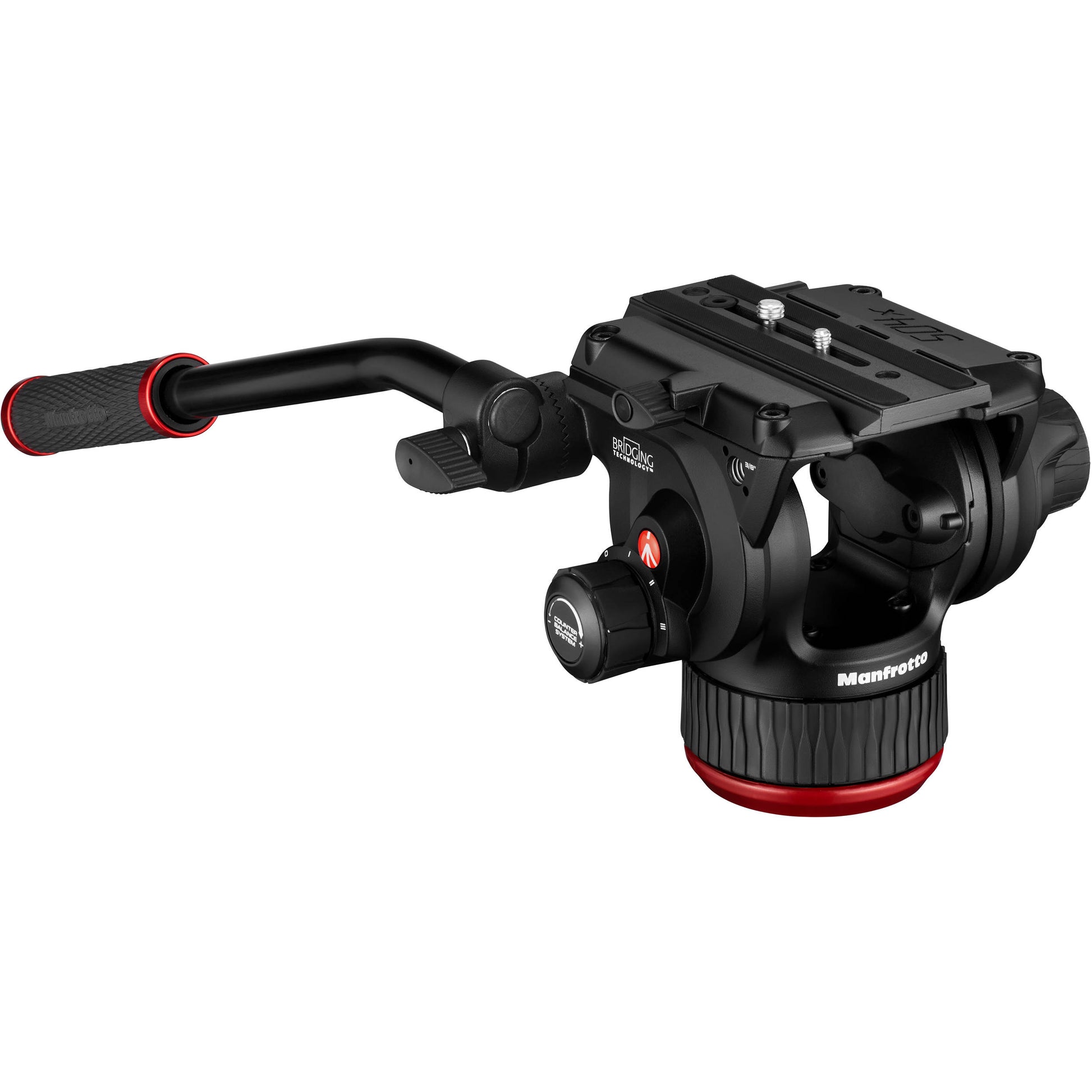 This Manfrotto 504X tripod kit delivers a high-performance video setup with smooth fluid technology.