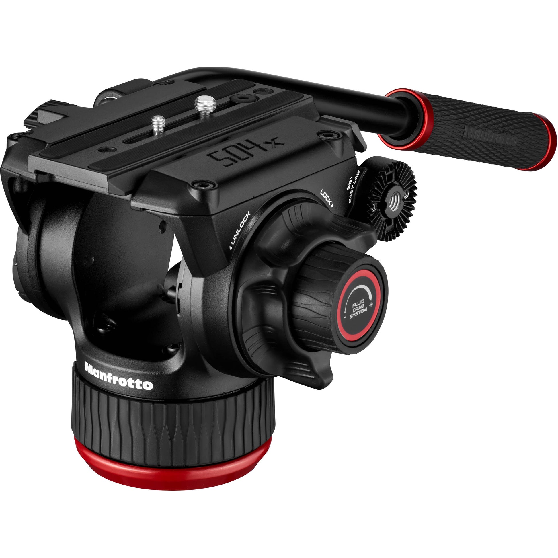 This Manfrotto 504X tripod kit delivers a high-performance video setup with smooth fluid technology.