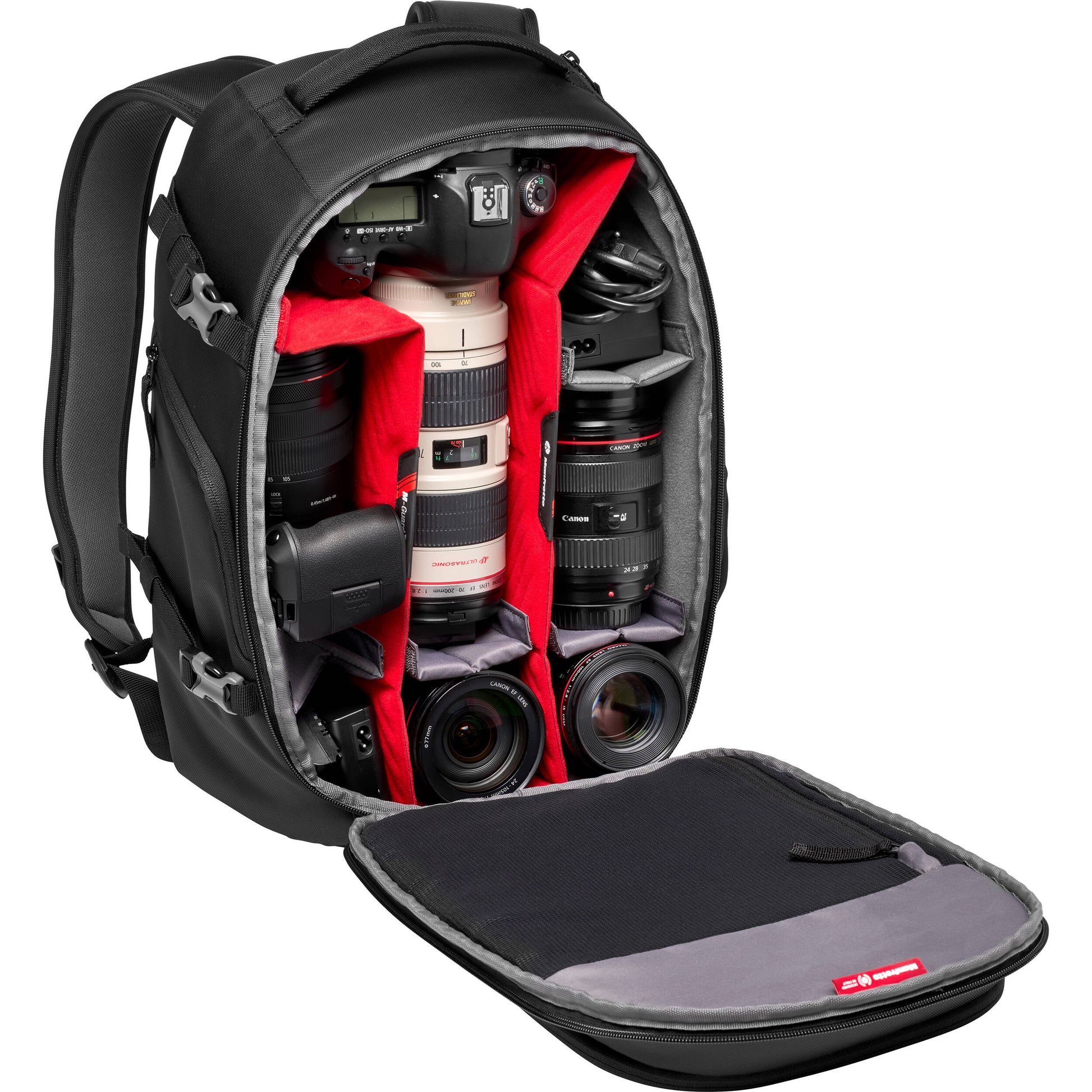 Manfrotto Advanced Gear M III 17L Backpack (Black) for cameras, laptop, tripod storage, and travel protection.