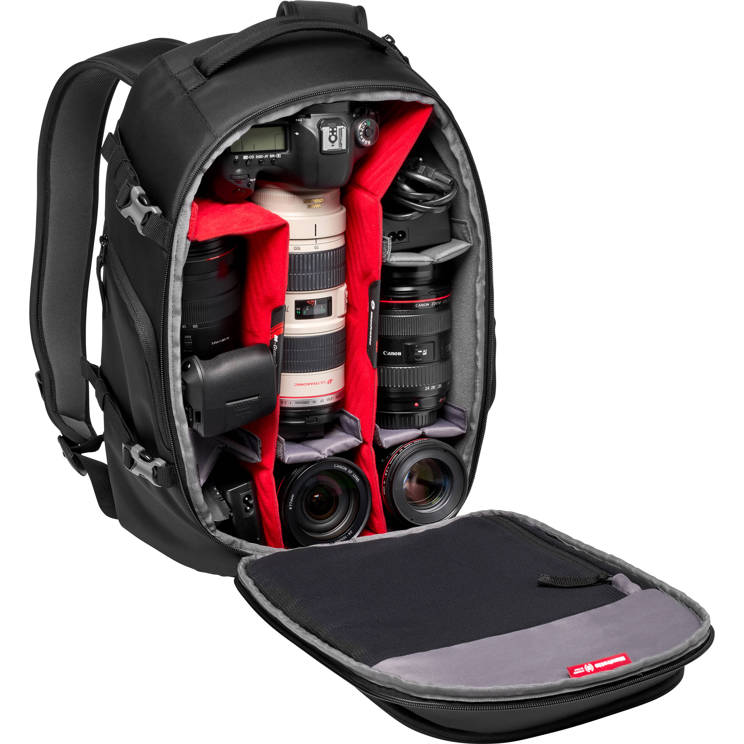 Manfrotto Advanced Gear M III 17L Backpack (Black) for cameras, laptop, tripod storage, and travel protection.