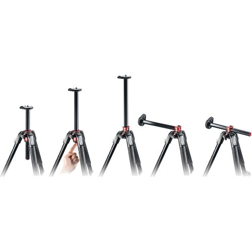 The Manfrotto 190XPRO Aluminium 4-Section Tripod with Horizontal Column is a clever camera tripod for perfect results every time.