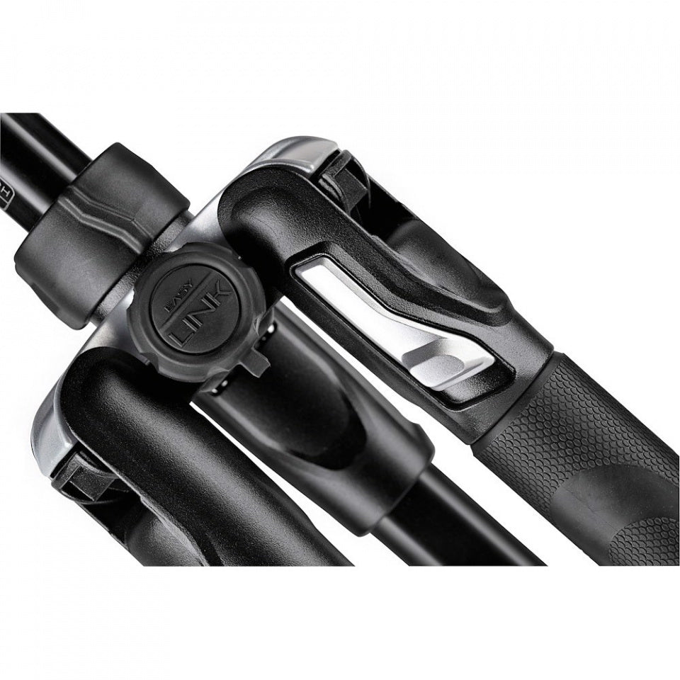 Manfrotto Befree Advanced lever aluminium tripod with ball head set up outdoors.