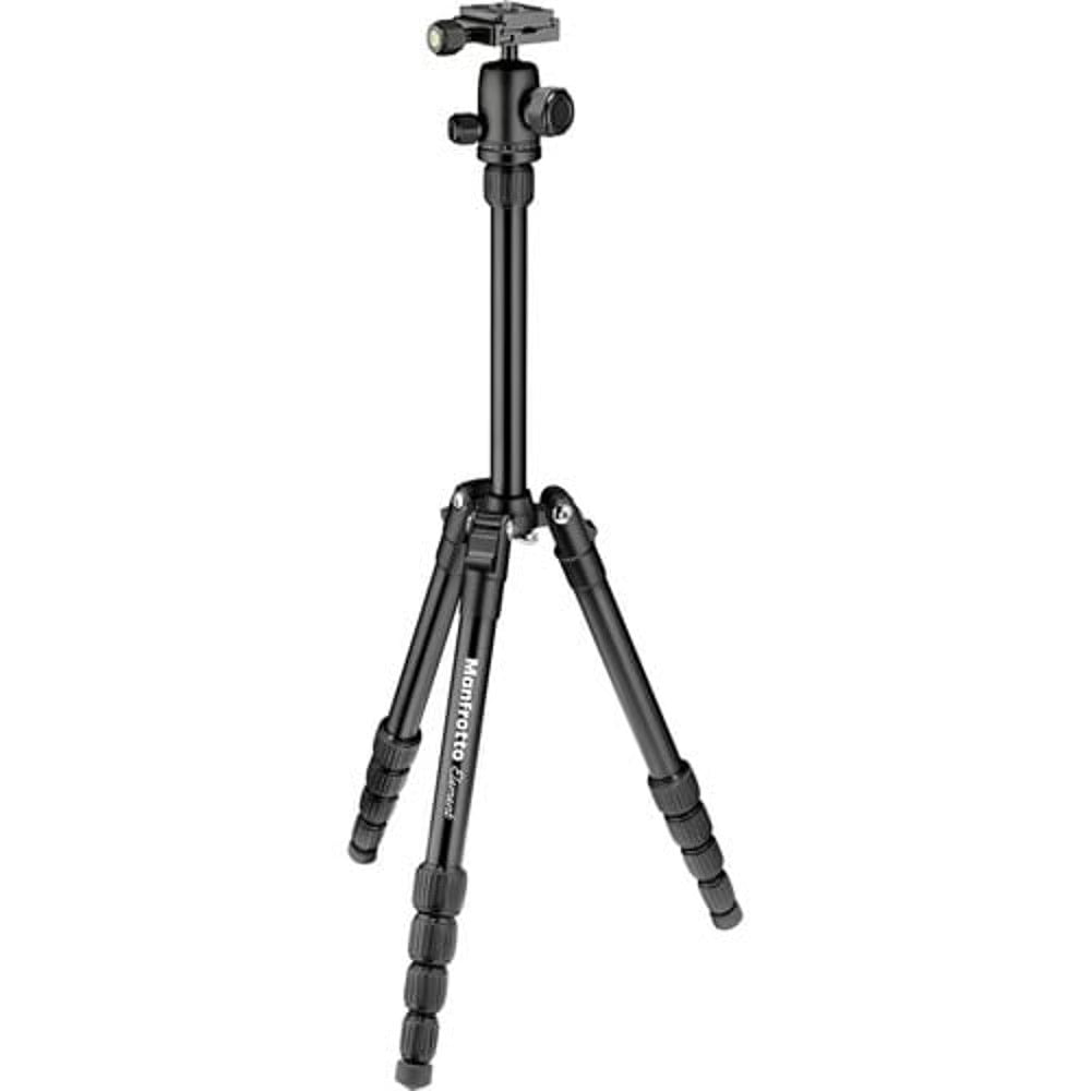 The black Element Small from Manfrotto is an ultra-compact aluminium travel tripod designed for DSLRs, mirrorless, and compact cameras.