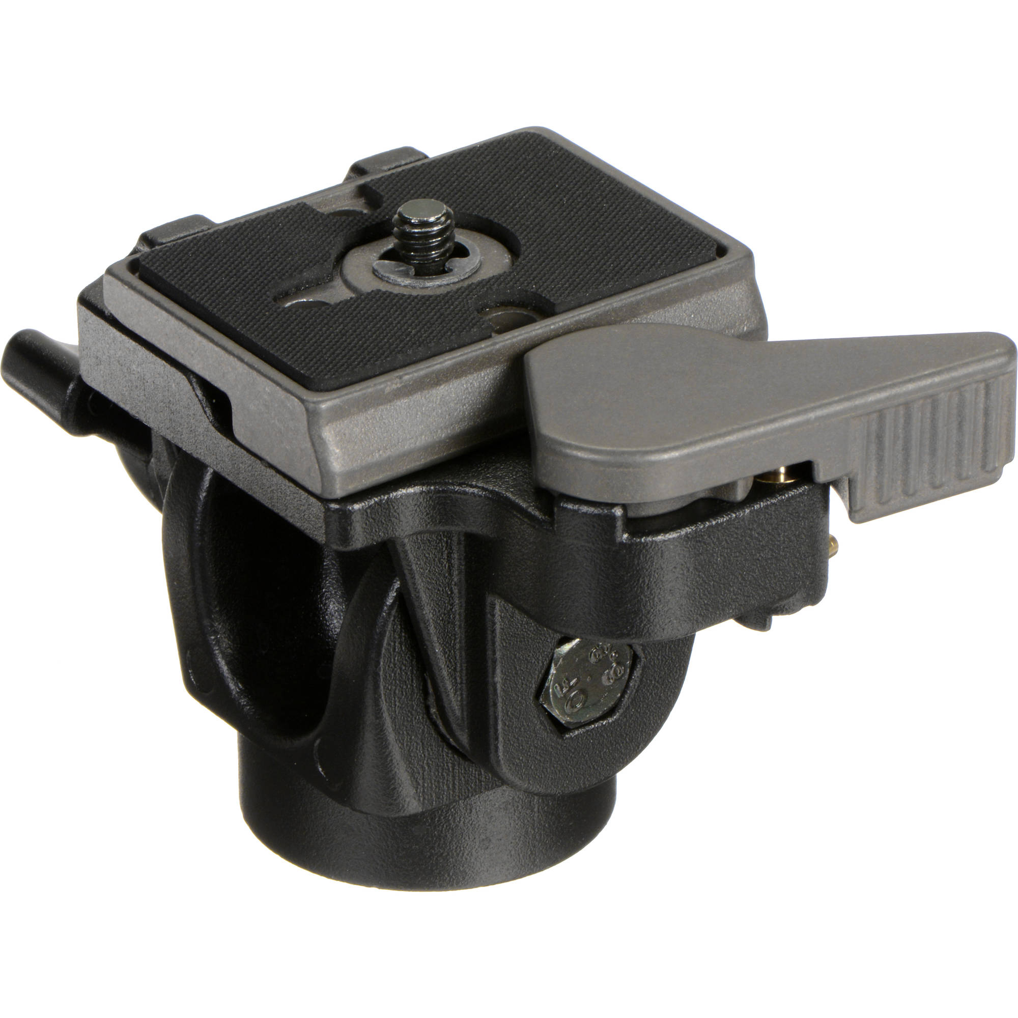 Camera tripod tilt head on a white background