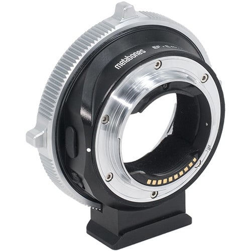 Metabones Canon EF to Sony E-Mount T CINE Smart Adapter for seamless lens-camera compatibility with aperture control and IS.