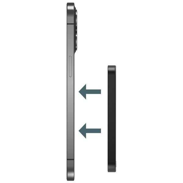 Momax Q.Mag X1 Gen 2 Magnetic Wireless Battery Pack – 10000mAh high-capacity power bank in black, supports MagSafe and USB-C fast charging for mobile devices.