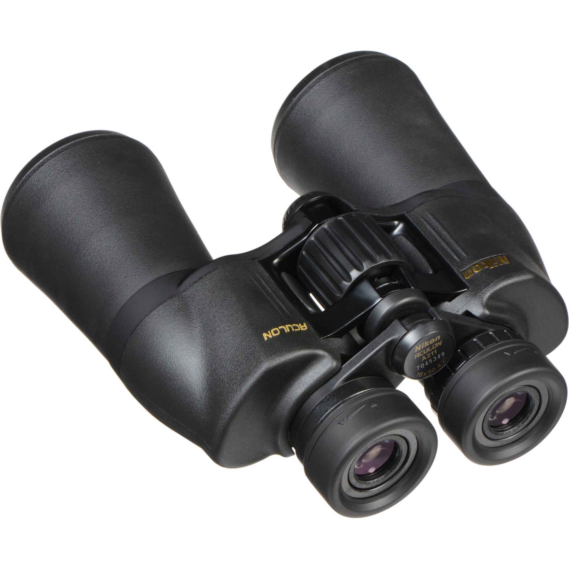 Nikon Aculon A211 16x50 binoculars with clear vision and durable rubber coating.