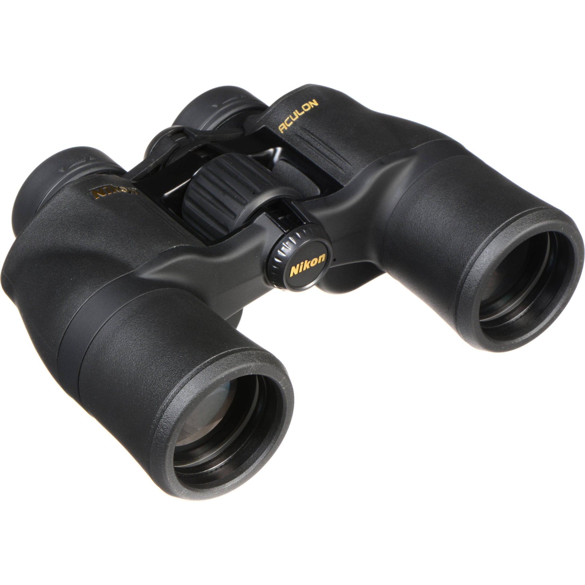 Nikon Aculon A211 8x42 binoculars with clear, bright view and durable rubber grip.