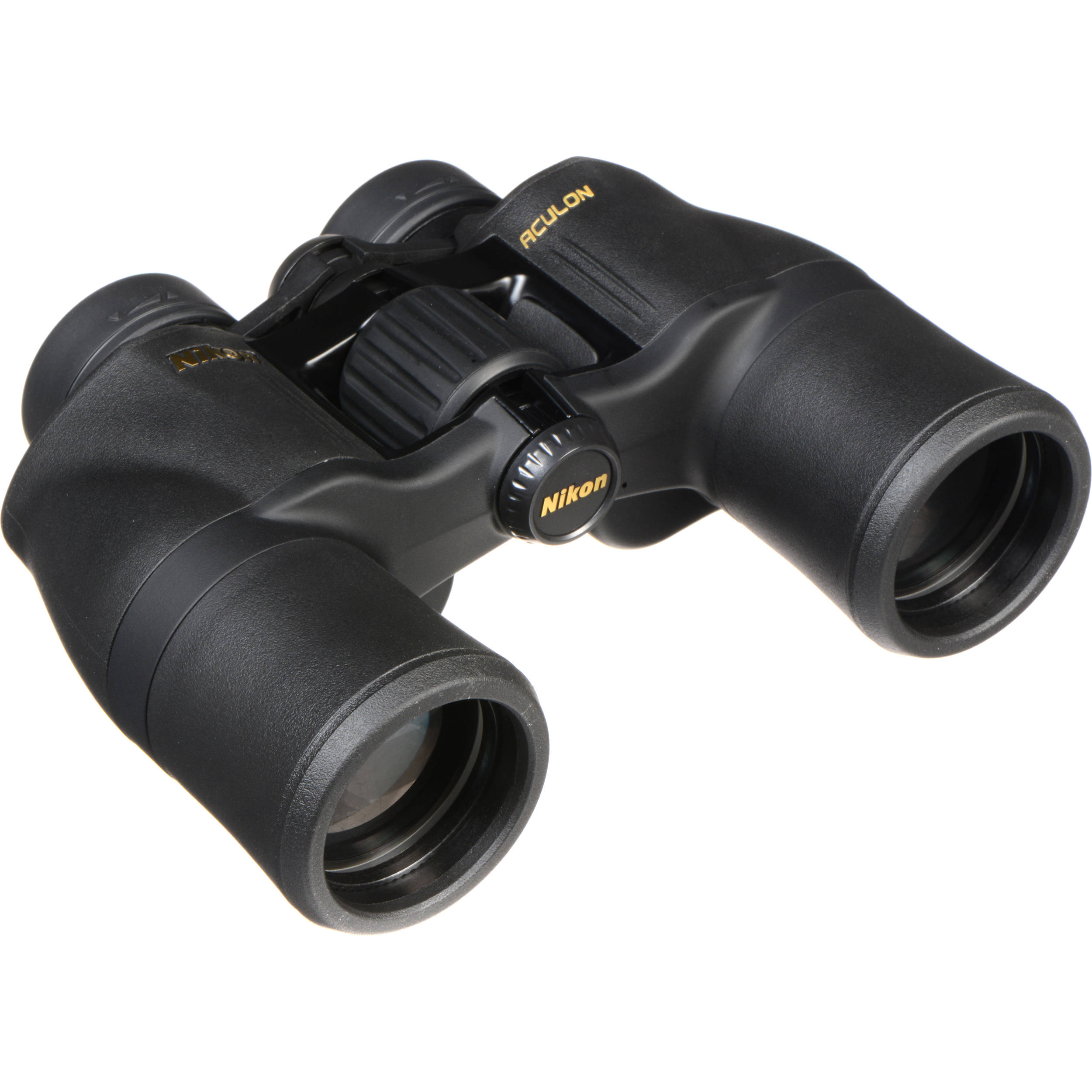 Nikon Aculon A211 8x42 binoculars with clear, bright view and durable rubber grip.