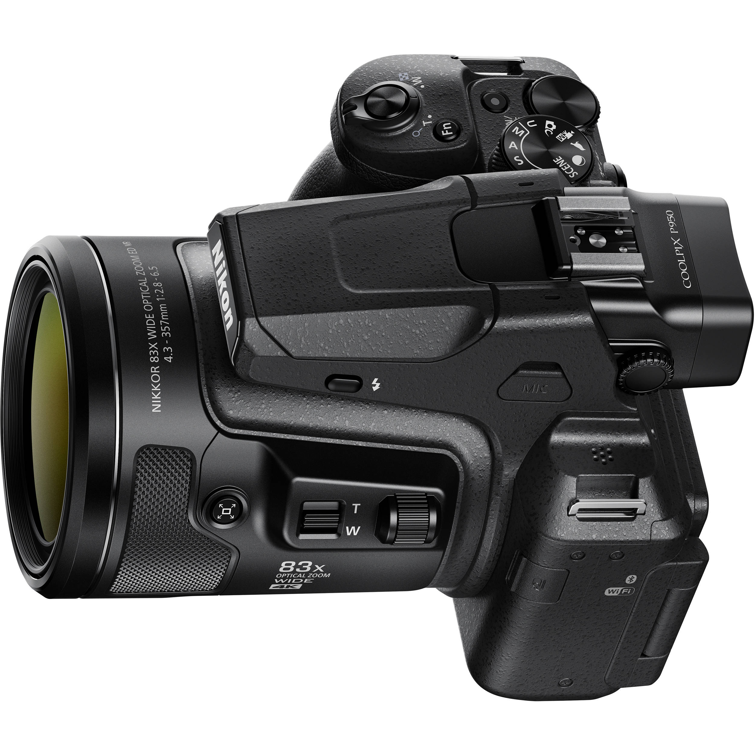 Nikon COOLPIX P950 with super-telephoto zoom lens.