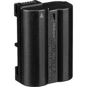 Nikon rechargeable lithium-ion battery pack on a white background