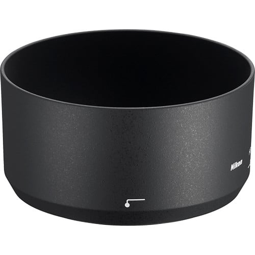 Nikon HB-77 lens hood for AF-P DX 70-300mm VR, designed to reduce flare and protect the lens.