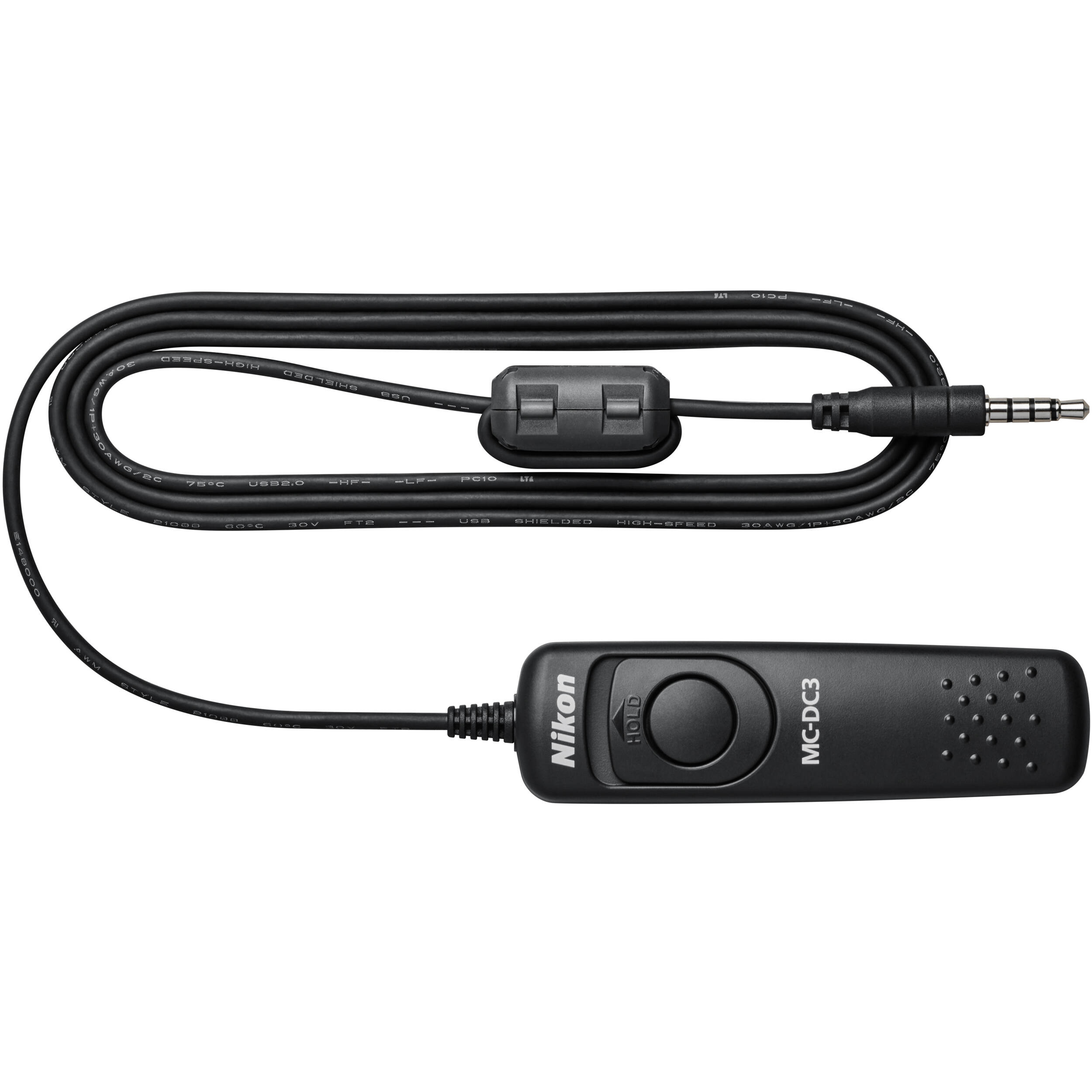Nikon MC-DC3 remote cord with locking shutter release button, minimizes camera shake for long exposures and remote shooting.
