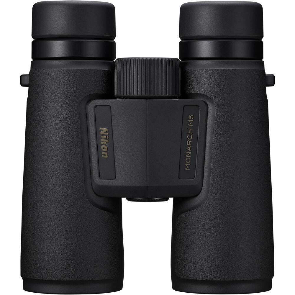 Nikon Monarch M5 Binoculars with ED glass and eco-friendly optics, offering wide field of view, high-resolution imagery, and water- and fog-proof design.