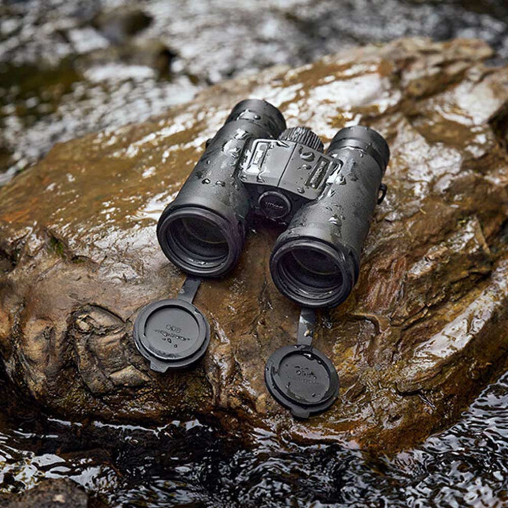 Nikon Monarch M5 Binoculars with ED glass and eco-friendly optics, offering wide field of view, high-resolution imagery, and water- and fog-proof design.