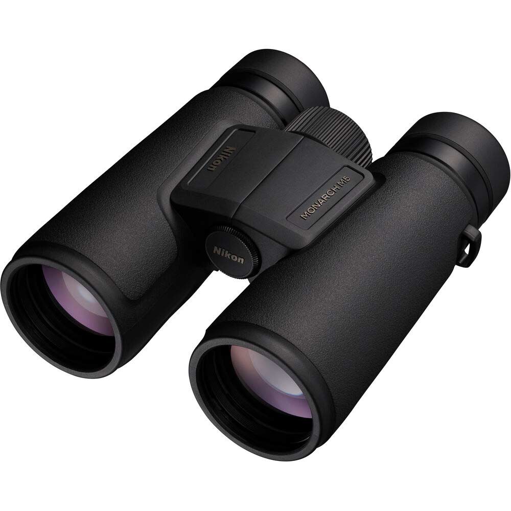 Nikon Monarch M5 Binoculars featuring a sleek new design, extra-low dispersion glass, and rugged waterproof construction for immersive outdoor viewing.