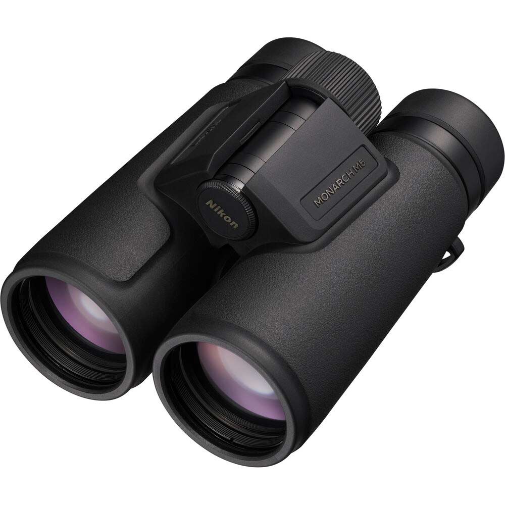 Nikon Monarch M5 Binoculars featuring a sleek new design, extra-low dispersion glass, and rugged waterproof construction for immersive outdoor viewing.