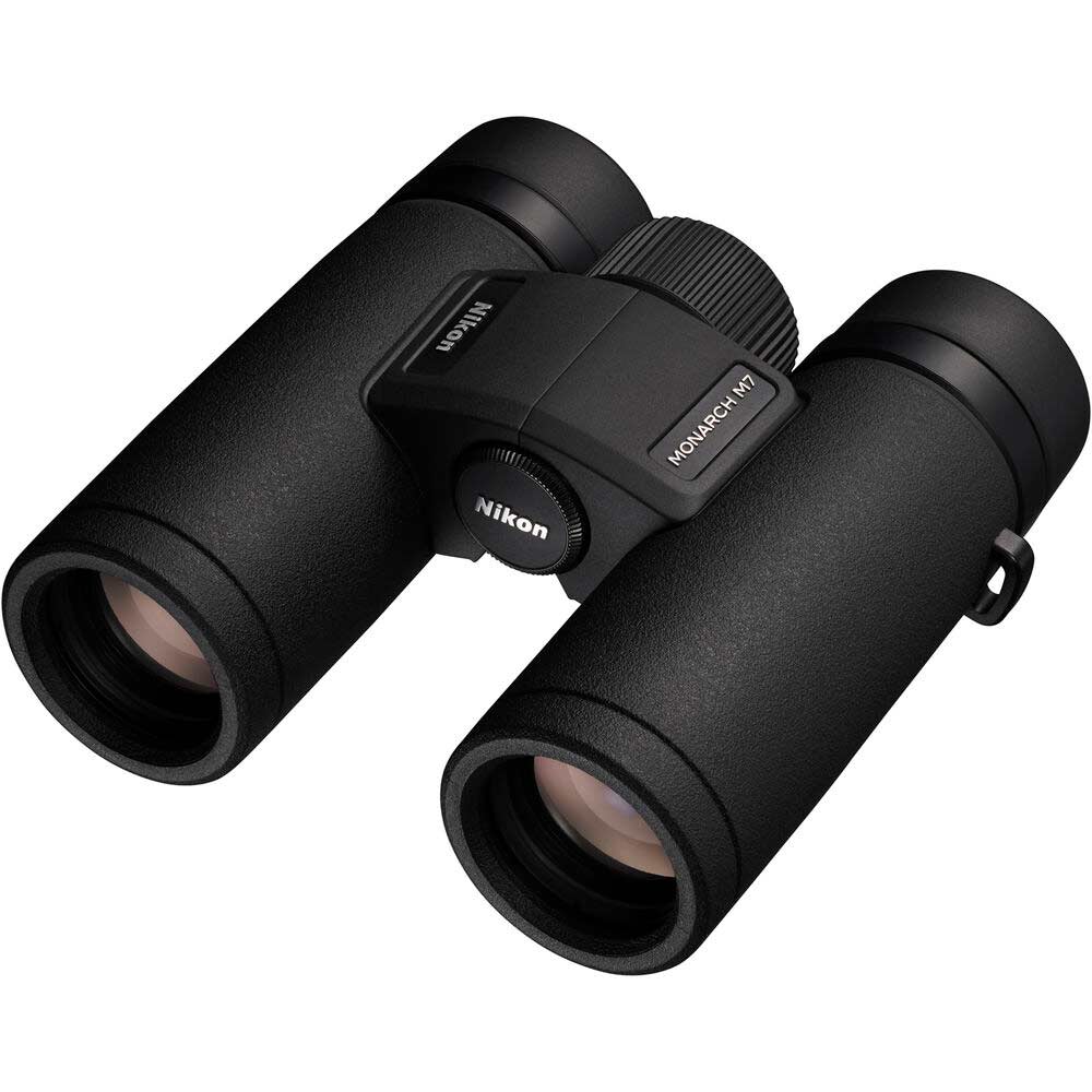 Lightweight Nikon Monarch M7 8x30 Binoculars featuring ED glass and multilayer coatings for vivid, high-resolution views.