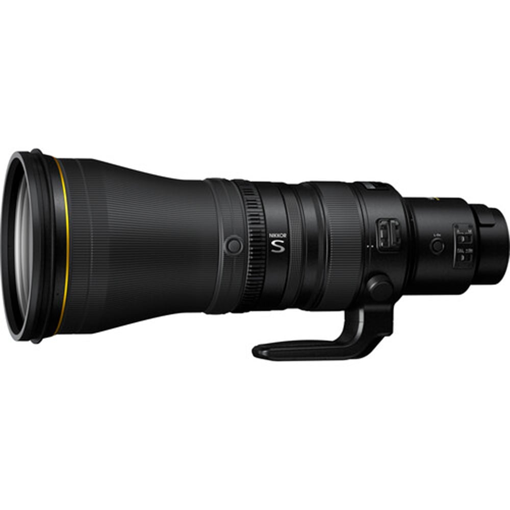 Nikon Z 600mm f/4 TC VR S lens. Super-telephoto with 1.4x teleconverter, VR stabilisation, and S-Line optics for wildlife and sports photography.