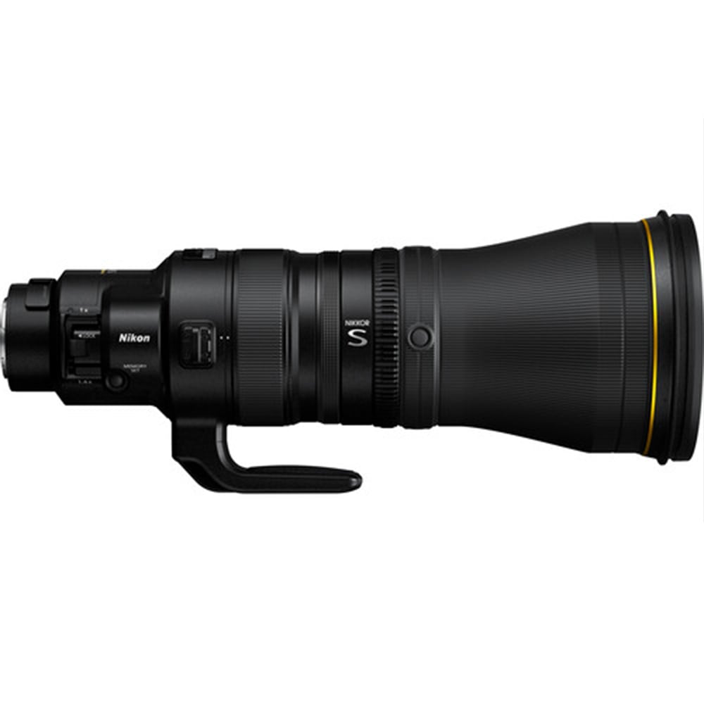 Nikon Z 600mm f/4 TC VR S lens. Super-telephoto with 1.4x teleconverter, VR stabilisation, and S-Line optics for wildlife and sports photography.