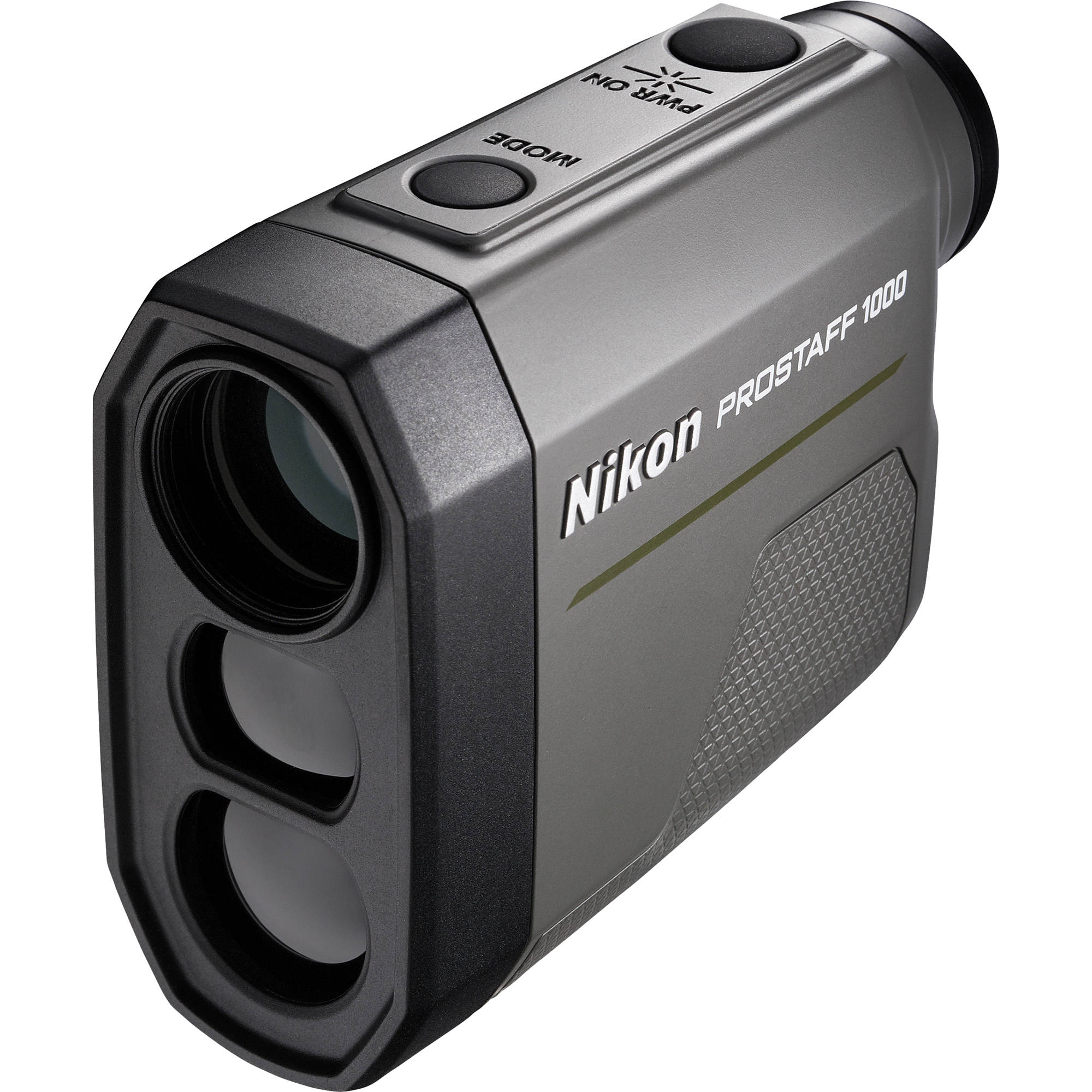 Nikon Prostaff 1000 6x20 rangefinder with 5–910m range, 6x monocular optics, target priority modes, and rugged, rainproof design.
