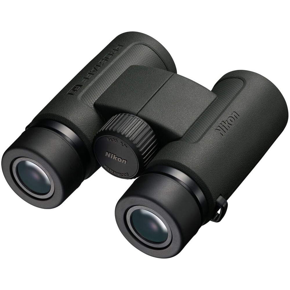 Nikon PROSTAFF P3 8x30 compact binoculars with multicoated optics and fog-proof design.