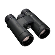 Nikon Prostaff P7 10x binoculars with bright optics, waterproof body, and non-slip grip.