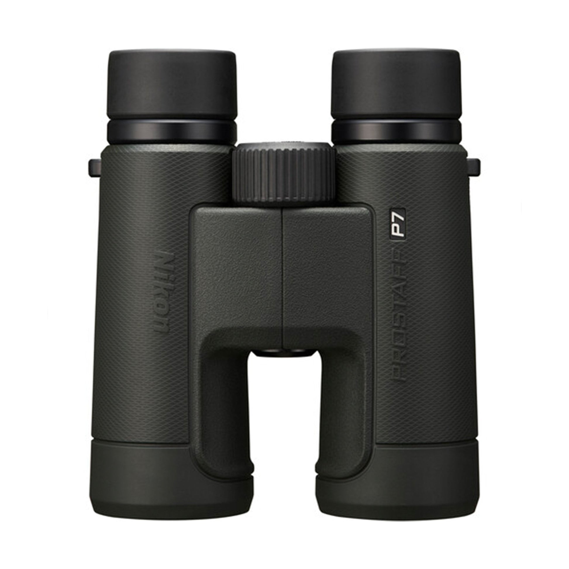 Nikon Prostaff P7 8x binoculars with bright, clear views, waterproof design, and large focusing knob.