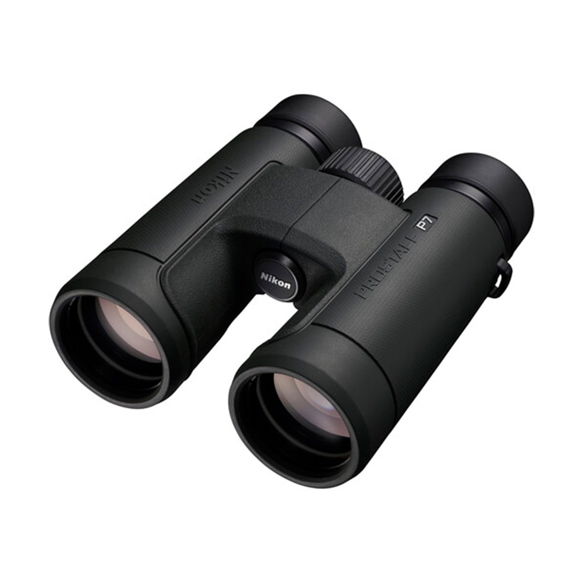 Nikon Prostaff P7 8x binoculars with bright, clear views, waterproof design, and large focusing knob.