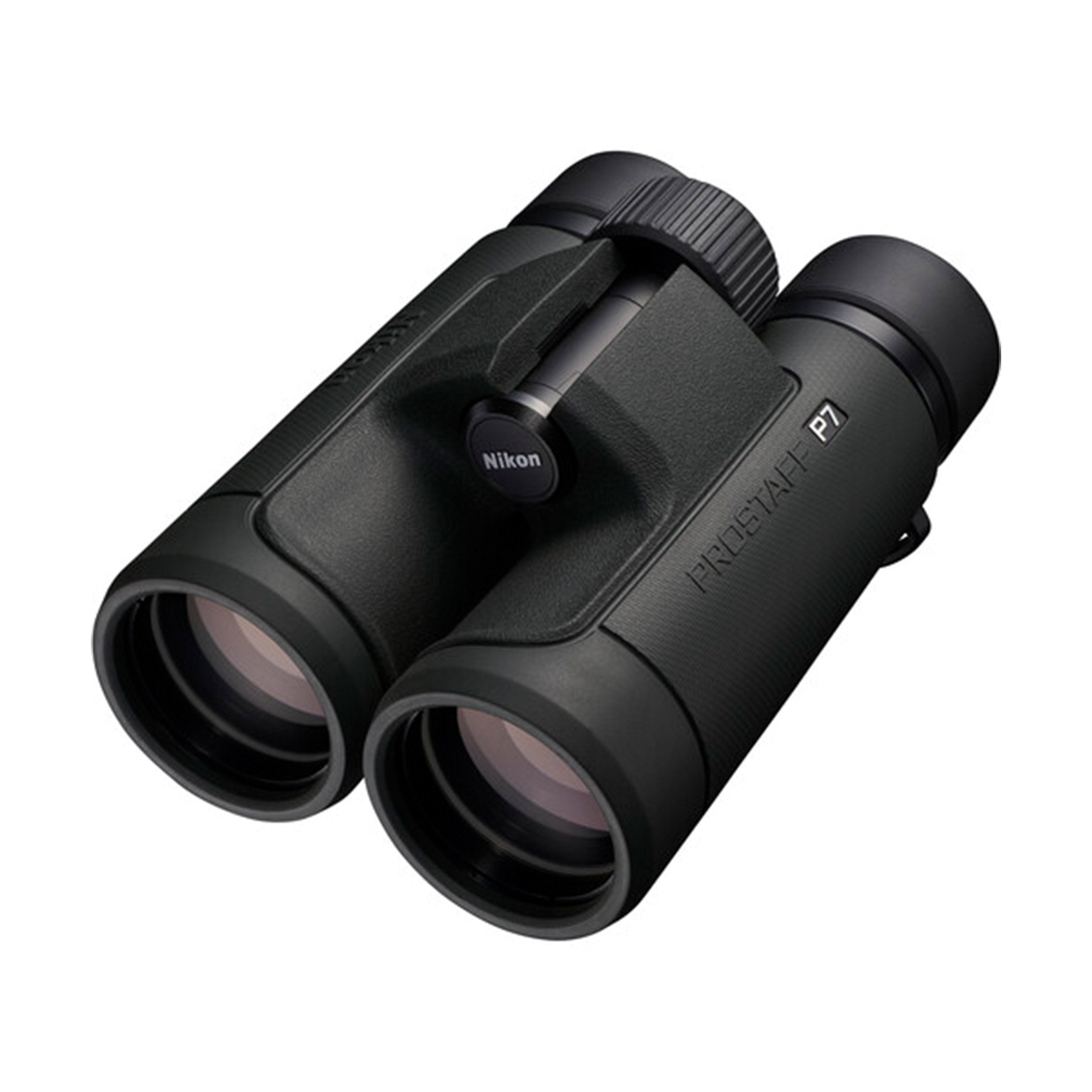Nikon Prostaff P7 8x binoculars with bright, clear views, waterproof design, and large focusing knob.