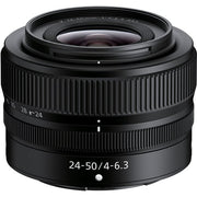 Nikon Z5 full-frame mirrorless camera with 24.3MP CMOS sensor, EXPEED 6 processor, paired with compact 24-50mm f/4-6.3 Z lens, featuring 4K UHD video.