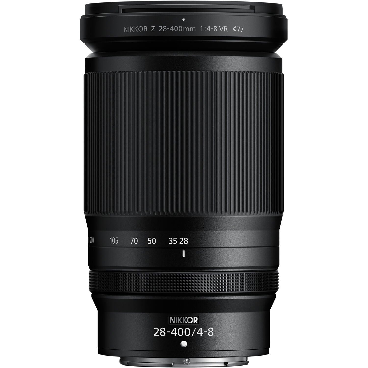 Nikon camera lens on a white background
