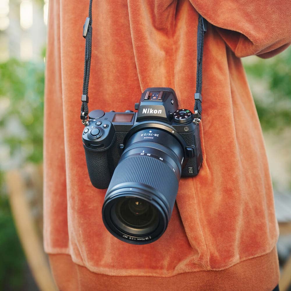 Nikon Z 28-75mm f/2.8 lens. Lightweight, fast-aperture standard zoom for Z-mount full-frame mirrorless cameras, ideal for portraits, travel, and video.
