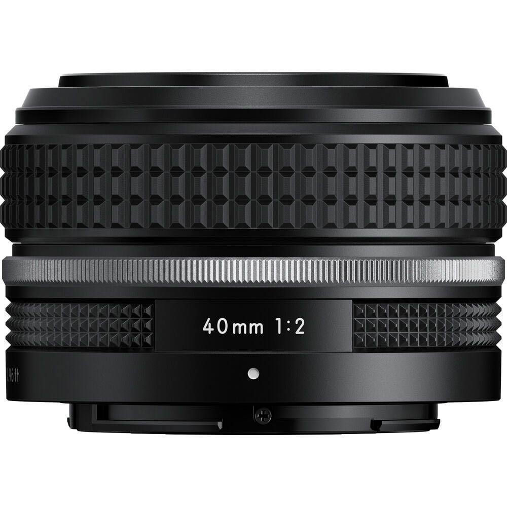 Nikon Z 40mm f/2 Special Edition lens featuring classic retro styling, bright aperture, and sharp image quality for Z-mount cameras.