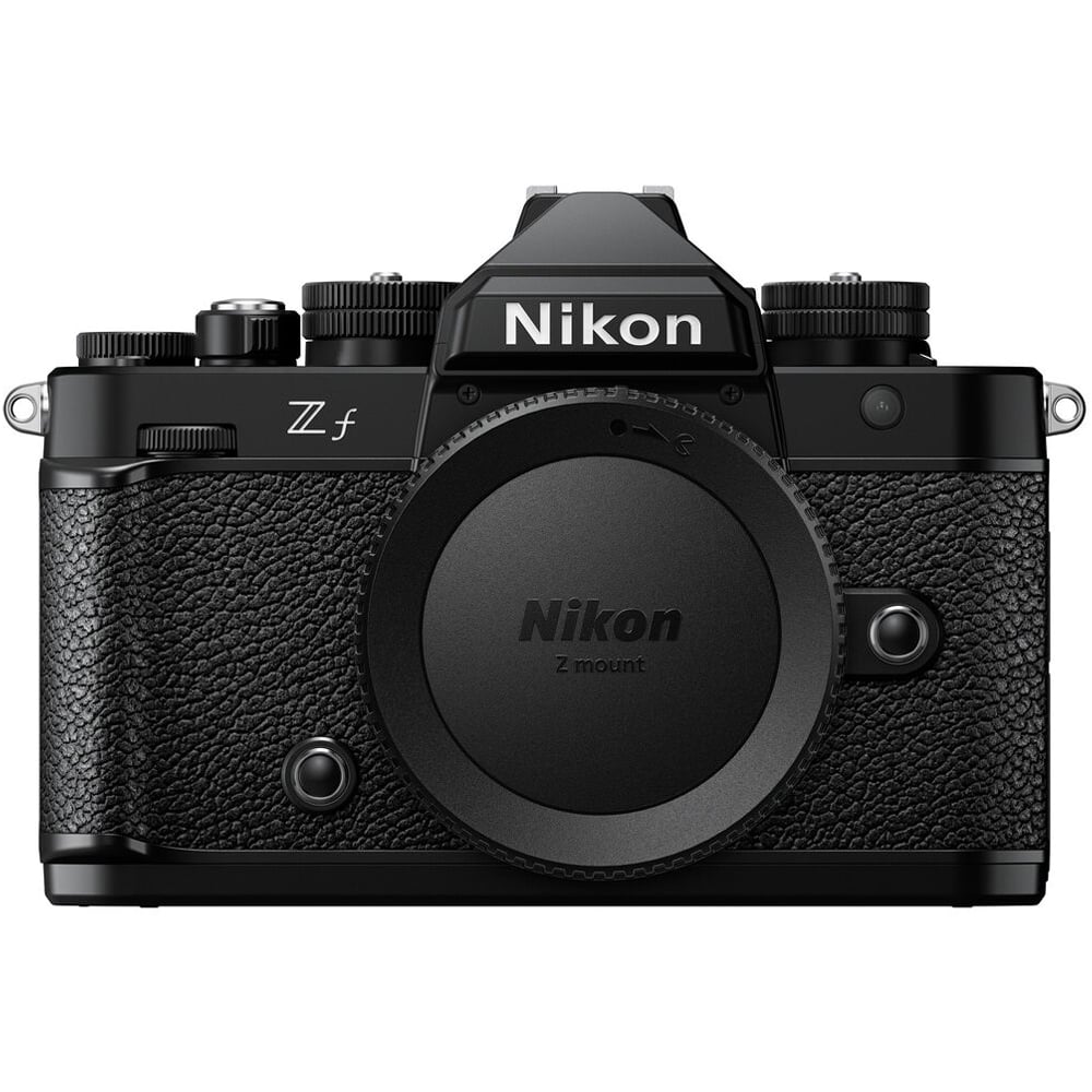 Nikon Z f Mirrorless Camera (Black) – retro-styled full-frame camera with modern Z-mount technology, 24.5MP sensor, and in-body image stabilization for photo and video.