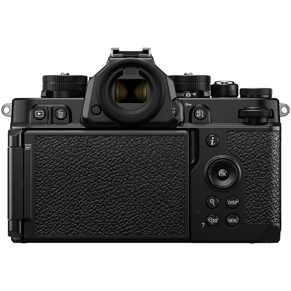 Nikon Z f Mirrorless Camera (Black) – retro-styled full-frame camera with modern Z-mount technology, 24.5MP sensor, and in-body image stabilization for photo and video.