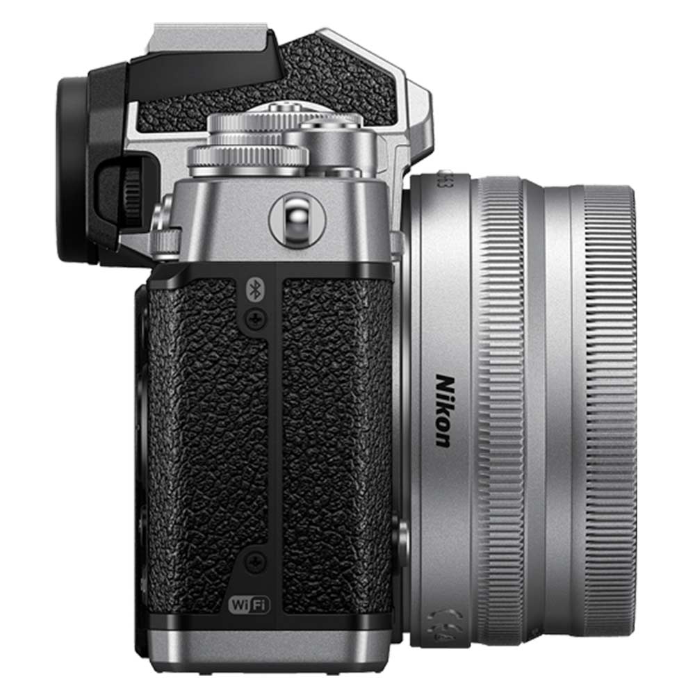 Nikon Z FC mirrorless camera with 20.9MP DX sensor and compact 16-50mm f/3.5-6.3 VR lens, 4K video, and hybrid autofocus.