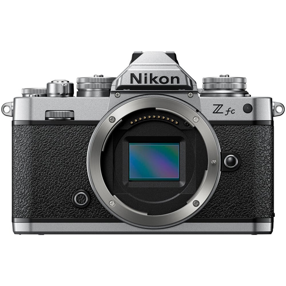 Nikon Z FC mirrorless digital camera body with 20.9MP APS-C sensor, retro design, Nikon Z mount, and 4K video capability.