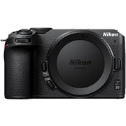 Nikon Z30 mirrorless camera body with 20.9MP DX-format sensor, 4K video, vari-angle touchscreen, and compact design for content creators.