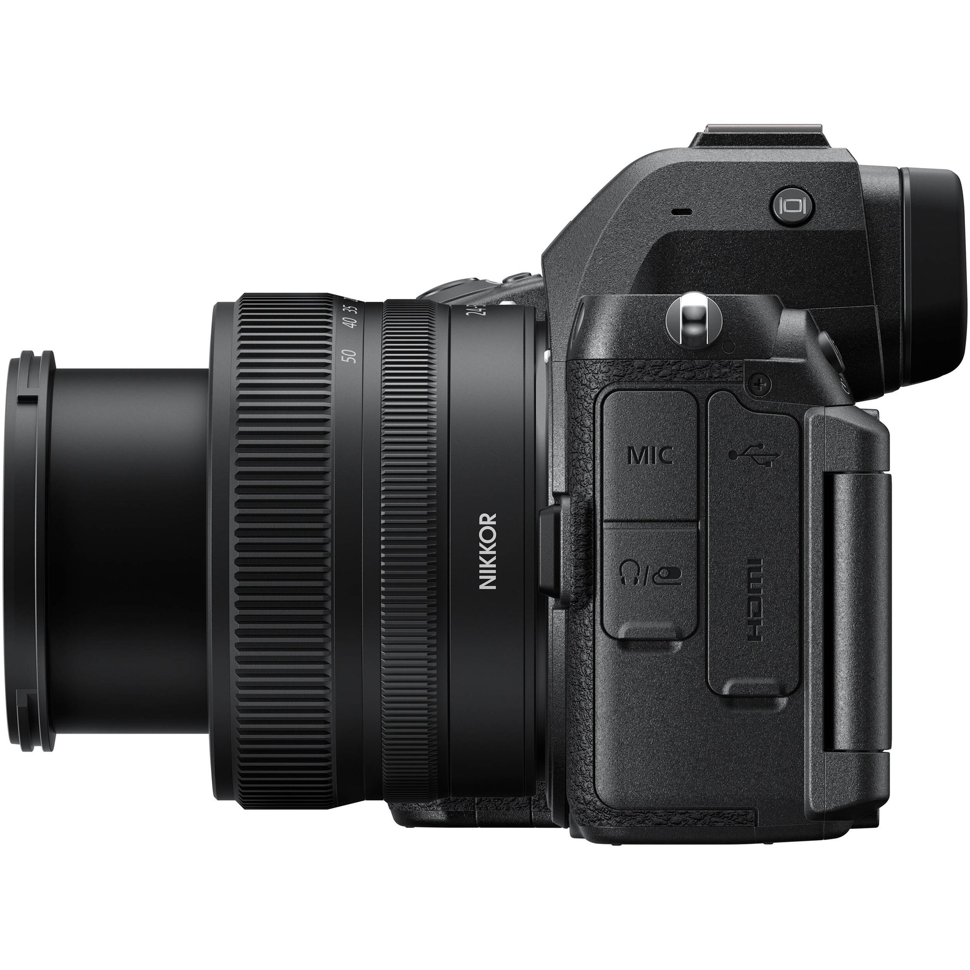 Nikon Z5 II full-frame mirrorless camera with compact retractable 24-50mm f/4-6.3 lens, 24.5MP sensor, EXPEED 7 processor, and 4K video.