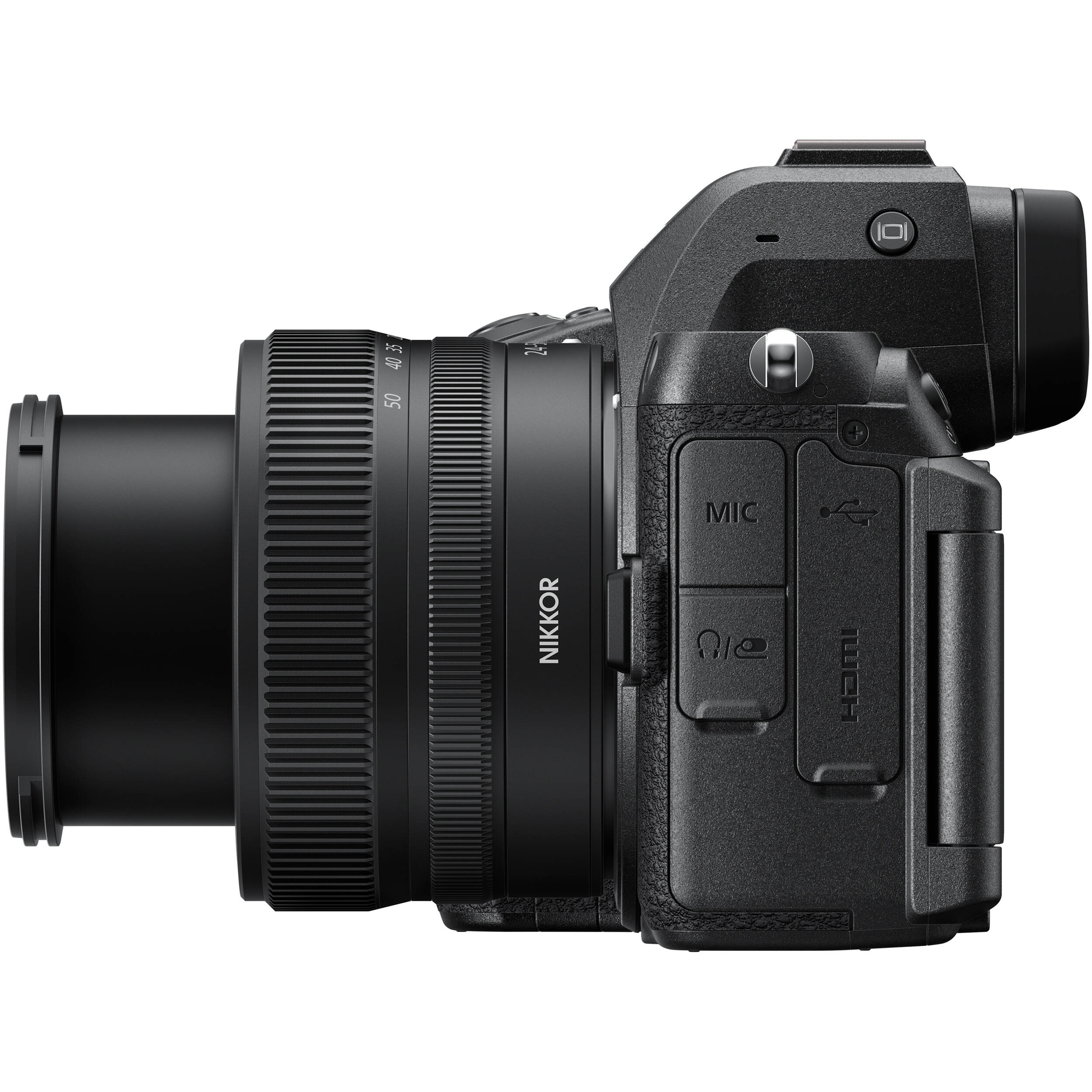 Nikon Z5 II full-frame mirrorless camera with compact retractable 24-50mm f/4-6.3 lens, 24.5MP sensor, EXPEED 7 processor, and 4K video.