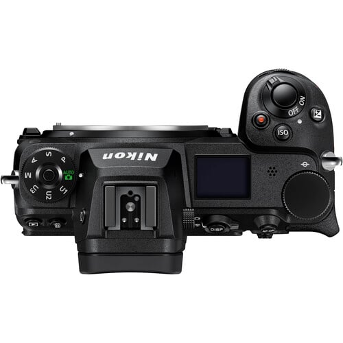 Nikon Z7 II full-frame mirrorless camera with 45.7MP BSI CMOS sensor, dual EXPEED 6 processors, 493-point AF, 10 fps shooting, and 4K UHD 60p video.