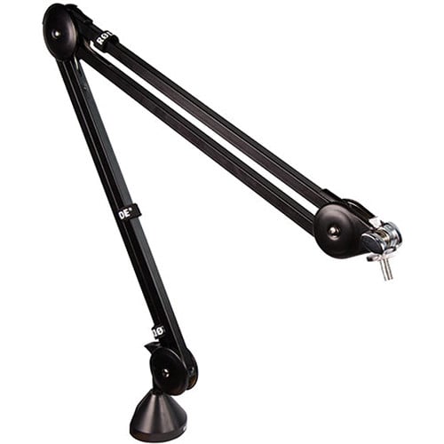RODE PSA1 Studio Boom Arm for microphones, ideal for podcasting, broadcasting, and streaming setups.