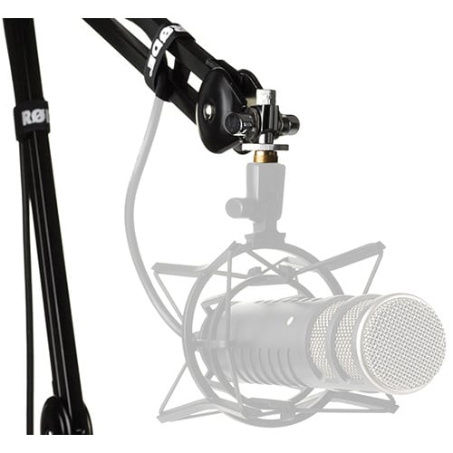 RODE PSA1 Studio Boom Arm for microphones, ideal for podcasting, broadcasting, and streaming setups.