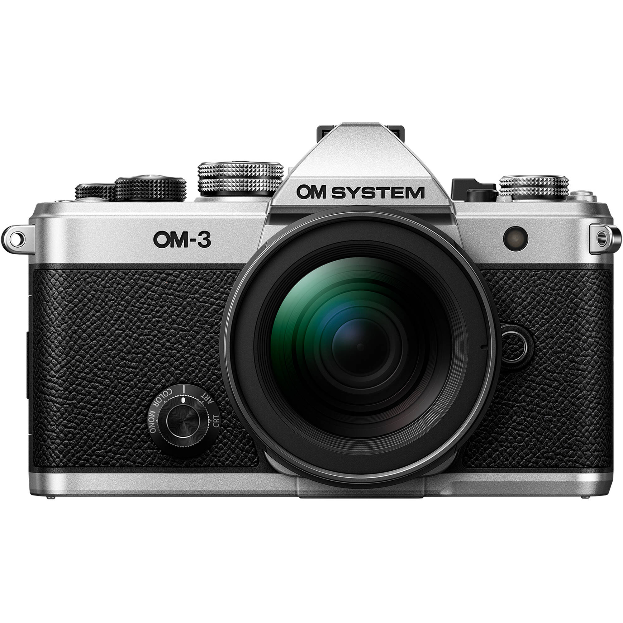 OM System OM-3 with 12-45mm f/4 Pro Lens, 20.4MP sensor, TruePic X, compact weather-sealed zoom, 7.5 stops IBIS, 120fps burst, 4K 60p video
